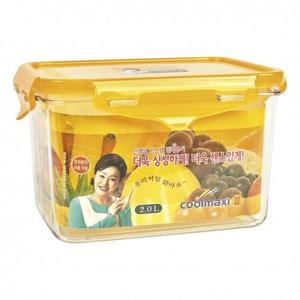 쿨맥시3 직사각 보관 밀폐용기 김치통 냉장고정리 반찬통 2L