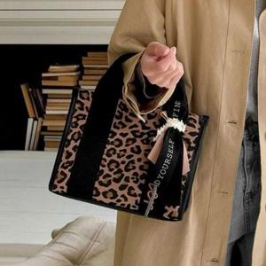 [체스]레오파드 여성골프 토트백 골프간식가방 여자골프가방 골프파우치