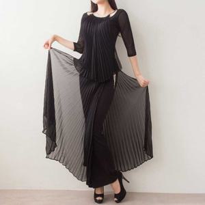 까르죠아 엘렌 플리츠 댄스바지 여성 스포츠 댄스복 라인 밸리 차밍 사교 모던 줌바