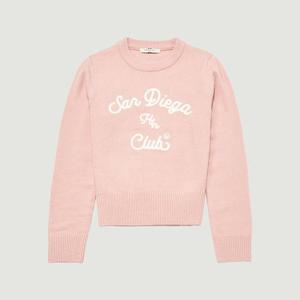 [행텐]여성 체인자수 퍼프소매 풀오버 니트_라이트핑크_CA