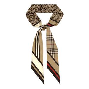 버버리 몽타주 실크 스키니 스카프 방도 8037017 A7026 베이지