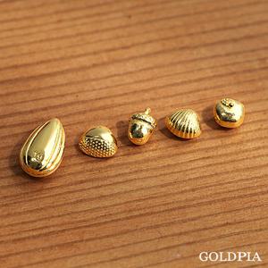 [골드피아] 24K 순금 황금 도토리/조개/감/밤/씨앗