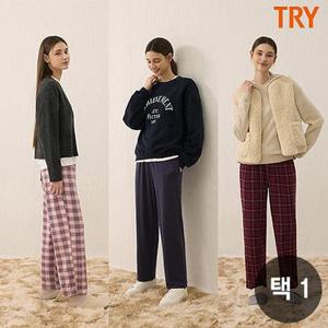 [TRY](단품) 25FW 신상 트라이 여성 기모 파자마 팬츠 1종