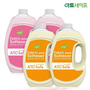 아토세이프 섬유유연제 후리지아 2.5L 2개+핑크로즈 2.5L 2개