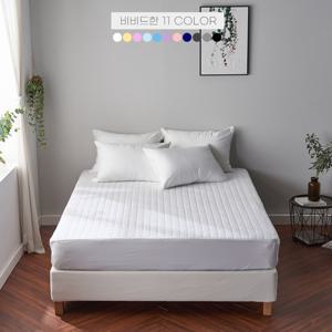 [에르미아] 순면 알러케어 99.9%항균원단 누빔 매트리스커버 킹(K)