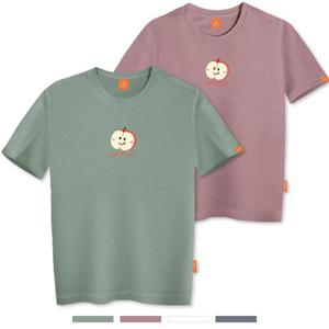 엘라모 큐티애-플 반팔 티셔츠 남녀공용 빅사이즈 S~4XL