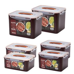 코코아락 진공밀폐 김치통 5호 6종세트(3.6L/5L/6.5L)