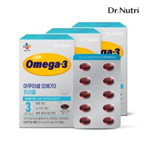 갤러리아_[CJ웰케어] 닥터뉴트리 아쿠아셀 오메가3 트리플 515mg*60캡슐 x 3