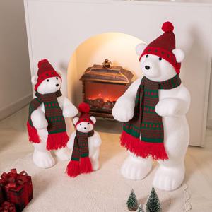 크리스마스 북극곰 인형 대형 장식 알라스카 곰베이비 33cm 소품 용품 데코 이벤트 파티 꾸미기 카페 매장