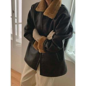 [릴룸]밀러워싱무스탕 겨울아우터 연말모임 하객룩