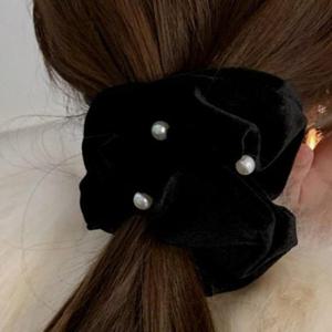 벨벳 진주 헤어끈 머리끈 헤어밴드(2개세트) ST0071 (WFG7A05)