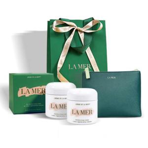 [LA MER] 라메르 크렘 드 라 메르 60ml 1+1 모이스처라이징 크림 기프트 세트 (파우치+쇼핑백 포함)