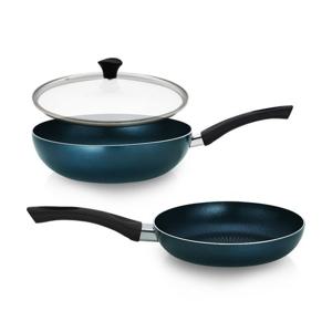 ★하루특가★ 리벤스 베이직 스마트 후라이팬 28cm+스마트 궁중팬 28cm+유리뚜껑 28cm