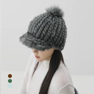 KARRA (77까지)니팅밍크100%방울캡모자_A5W0009