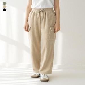 [케네스콜][케네스콜]여) 코듀로이 저지 풀밴딩 루즈 테이퍼드핏 모듈 카고 조거 팬츠 (EKSWCYE550P)