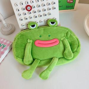 로나스 못난이 개구리 봉제 인형 필통 파우치