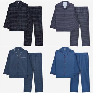 [트라이]트라이 남성 겨울잠옷 긴팔잠옷 순면 파자마 세트 선염 기모 무지 체크 카라