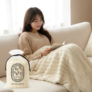 코지벨루어 웜극세사 무릎담요 토끼담요 컬러3종 대형 (100X150)