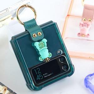 갤럭시Z플립4/3 크라운 베어 에어쿠션 골드링 케이스 (WA4D502)