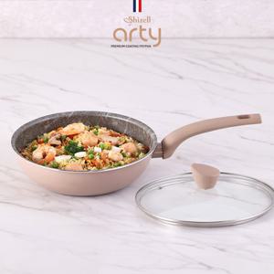 쉬젤 아티 패턴그라니 IH궁중팬+유리커버세트_24cm