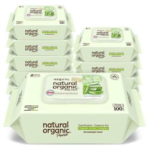 [네츄럴오가닉]네츄럴오가닉 아기물티슈 퓨어 플레인 스마트캡형100매[10팩]