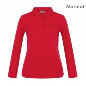 [마모트][ 마모트 ] 여성 자수로고 포인트 기모 피케 티셔츠 MA20SHSWTS02_RD