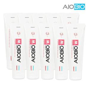 [치과전용] 아이오바이오 W 미백치약 100g 10개 착색제거 치아미백 시린증상완화