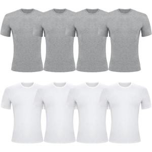 [폴밋]남자 반팔런닝 티셔츠 메리야스 면100 국산 회색 흰 런닝 셔츠 런닝구 4매
