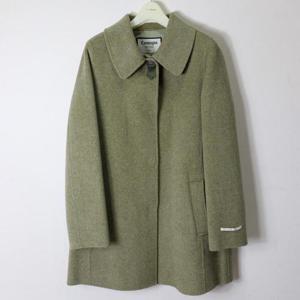 [꼼빠니아]24FW 울100 핸드메이드 카키 하프기장 코트 WJK320