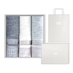 [송월타올]격자 3매선물세트+쇼핑백 기념수건 답례품