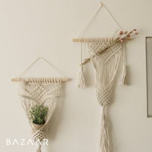 [바자르] 홈스타일링 벽장식 마크라메 플랜트행거 4종 택1