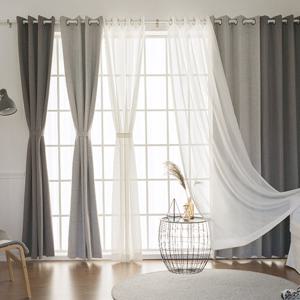 까르데코 어슈어100%암막커튼+무지속커튼(특대형)