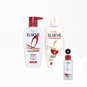 [로레알파리]토탈리페어5 샴푸/컨디셔너 410ml  2개+샴푸 미니 100ml(랜덤)