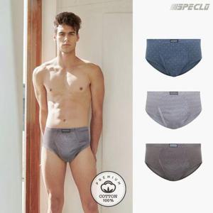 [스페클로]스퀘어 순면 삼각팬티 남성삼각속옷 3종세트