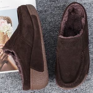 [더힐슈즈] 스프리트소가죽 털안감 여성여자 겨울 뮬 블로퍼 슬리퍼 5cm sjsw-056