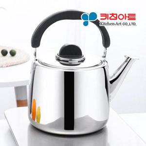 키친아트 와이드 멜로디 들통형 주전자 휘슬 차망주전자 스텐주전자 5L