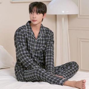 [버블돌]트로이 투피스 잠옷 남성 긴팔 봄가을 홈웨어 파자마 3colors