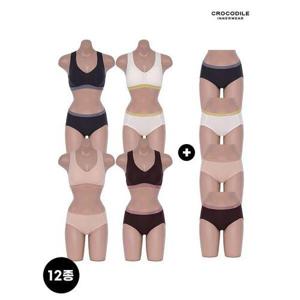 [크로커다일 이너웨어](브라4+팬티8) 더블 업 젤리 서포트 감탄 브라팬티 SET