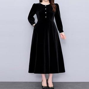 [카라]KARRA 벨로아플레어롱원피스_A5W0028