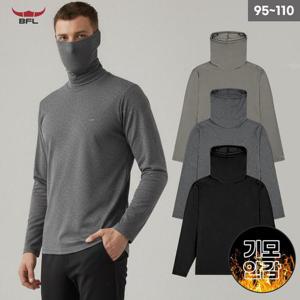 BFL 남성 겨울 기모 롱목폴라티셔츠 롱터틀넥티 긴팔티 데일리 이너티 방한마스크  W2EPTS-612