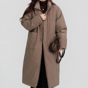 [패션시그널] 루즈핏 아웃빅포켓 롱패딩코트 F070DE