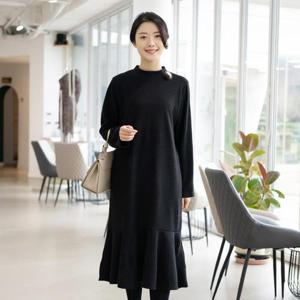 엄마옷 기모 브로치 원피스 OP516365 중년여성의류/60대/70대/마담/빅사이즈/할머니옷