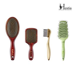[최초공개/4종 세트] 헤스티아 골드핀 황금 헤어브러쉬세트(대형1+소형1+클리너1+볼륨브러쉬1)