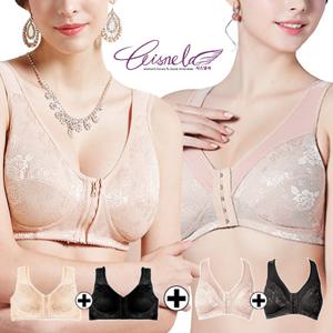 [시스넬라]쟈카드지퍼/프론트후크브라 4종세트 무료배송 보정속옷 여자속옷 노와이어 브라 브라렛