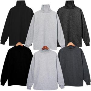 [니까]남녀공용 기모 반목 긴목 목폴라 긴팔 티셔츠