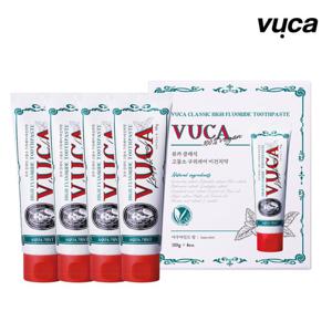 뷰카 클래식 고불소 구취케어 비건 치약 아쿠아민트향 110g 4개