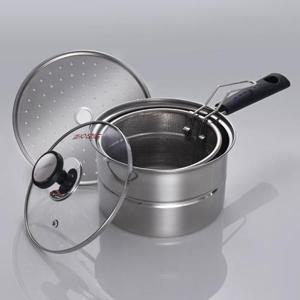 키친아트 스텐 찜기 국수냄비 찜냄비 멀티팟 16cm