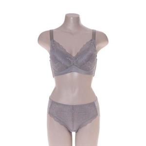 갤러리아_[비비안]넓은3단후크 노와이어 풀컵브라 햄팬티세트(BR6729/BP672