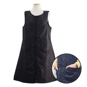 이솔홈 큰누빔 롱 지퍼 겨울 앞치마