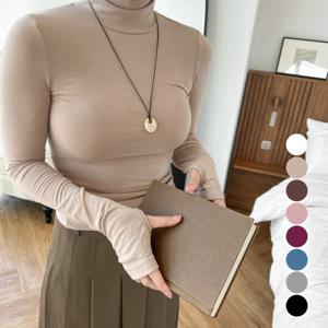 설세라 / 1 + 1 8컬러 핸드워머목폴라 손가락고리티 핑거홀 목티